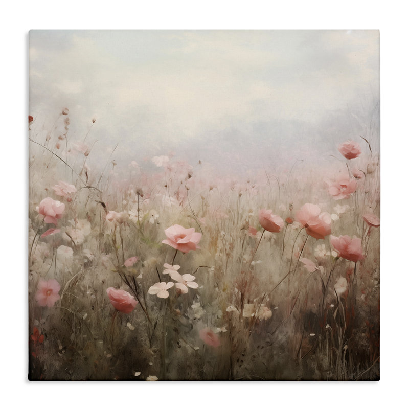 «Blooming Pink Meadow Flowers» par Arlington Prints, H 17 po x l 17 po