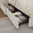 Queen Upholstered Platform Bed Frame with Storage Drawers, Corduroy Tufted Wingback Headboard and Footboard, No Box Spring Required, Beige-726100048