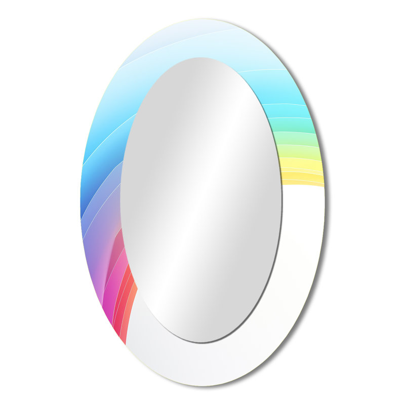 Miroir mural Rainbow Whispering Spectrum I - mauve, H 36 po x l 24 po
