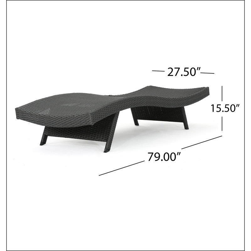 Chaise longue en osier Salem