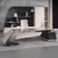 Bureau Burlywood et bois manufacturé noir-110097750