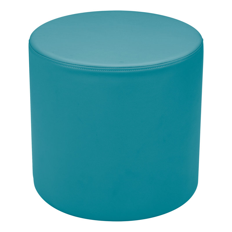 Pro Series Upholstered Round Ottoman 18" Height, Teal