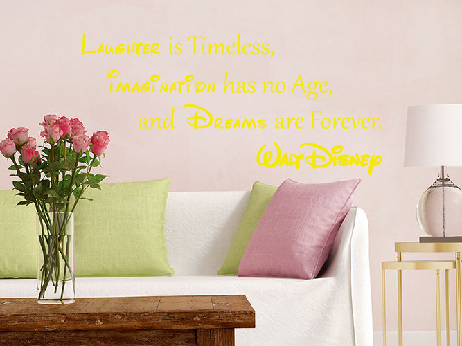 Text & Numbers Wall Decal, Yellow