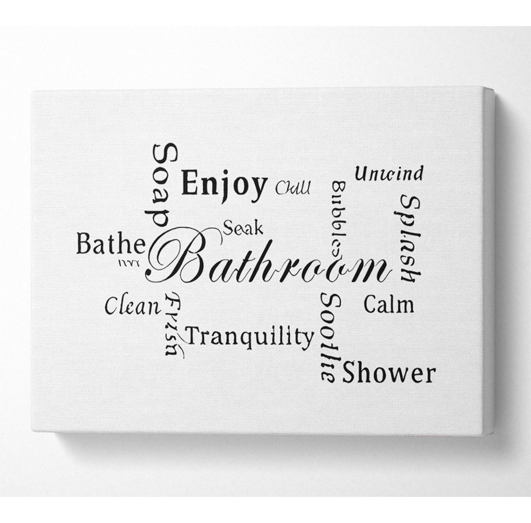 Badezimmer Zitat Badezimmer Tranquility Weiß - Wrapped Canvas Art Prints