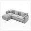 3-Seat Combo Sofa With Storage Ottoman For Living Room, Apartment, And Compact Spaces, L-Shaped Sectional Couch With Footrest-608497109