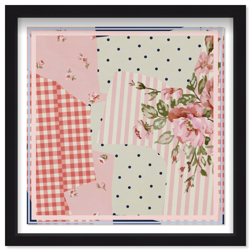 Patchwork Glam Print by Oliver Gal, 13.5"H x 13.5"W, Black Shadowbox