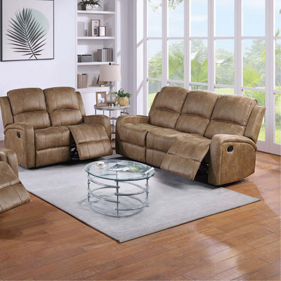 Modern 2Pc Living Room Set 1X Sofa 1X Loveseat Square Armrest Cushion Backrest Horizontal And Light Vertical Tufting Primary Living Room Furniture