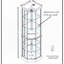 Vitrine de coin vitrée éclairée-2053467246