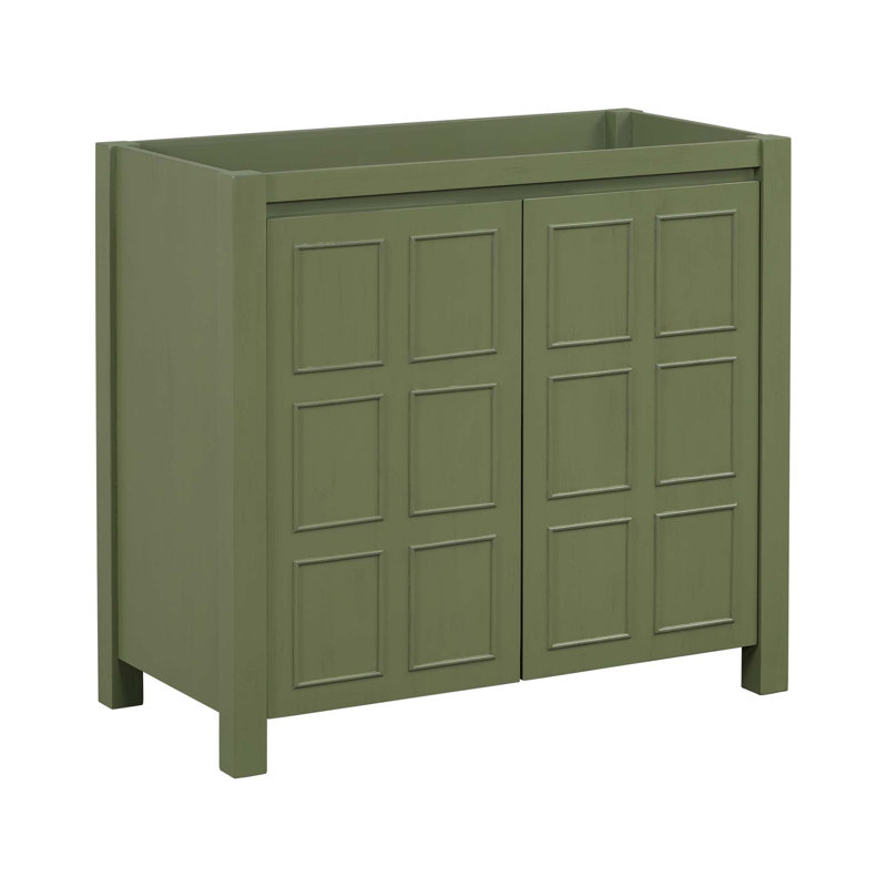 Meuble-lavabo 36 po avec tablettes réglables, Vert