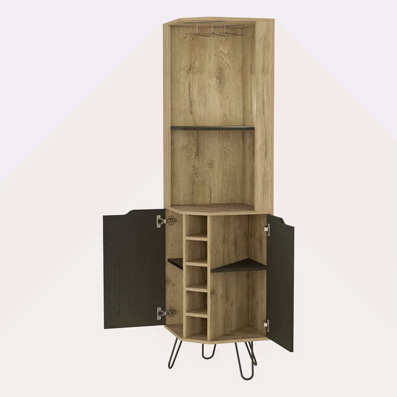 Armoire à 2 tablettes et 6 bouteilles