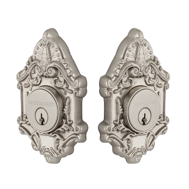 Pêne dormant à double cylindre Nostalgic Warehouse, Nickel satiné, 2.75"