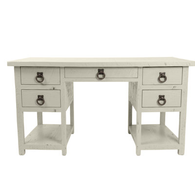 Bureau d'ordinateur en bois massif Rustic Farmhouse