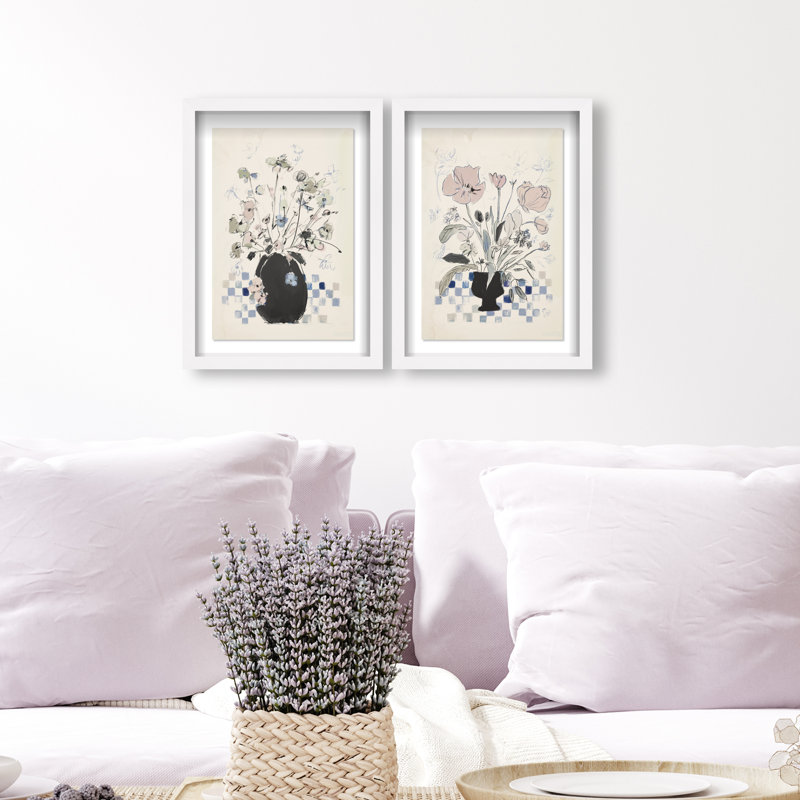 Modern Bloom Set Set by Oliver Gal, 16.5" H x 11.5" W, White Shadowbox