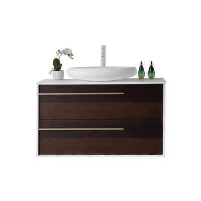 Nika 42" Wall-Mounted Single Bathroom Vanity Set