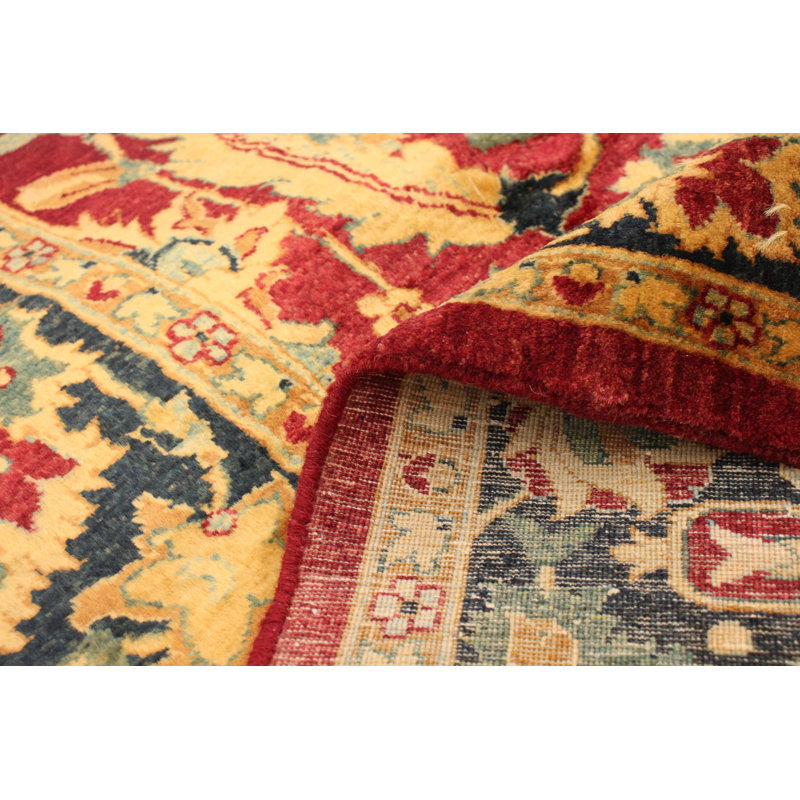 Tapis décoratif en laine noué à la main noué à la main de conception unique 18/20 Perse New Age Paki Bourgogne