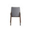 Ensemble de 2 chaises d'appoint en tissu gris clair et finition noyer
