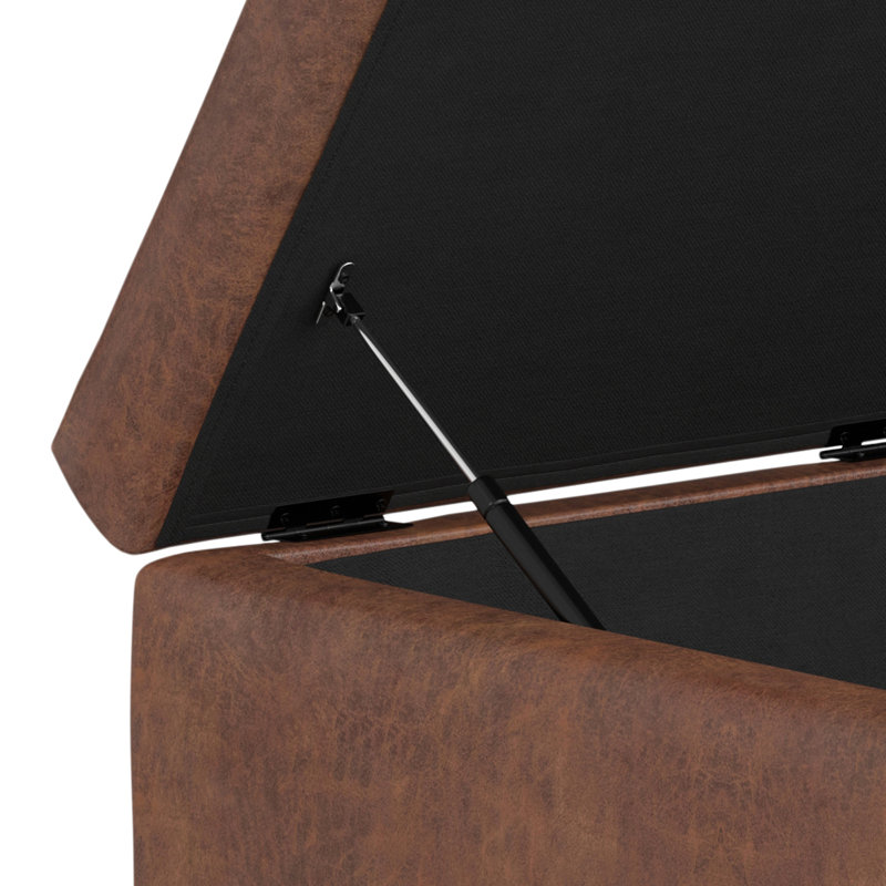 Repose-pieds de rangement pour table basse 36 po avec couvercle relevable Rebecca