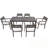 7-Piece Wooden Dining Table Set with 6 Chairs-473497993