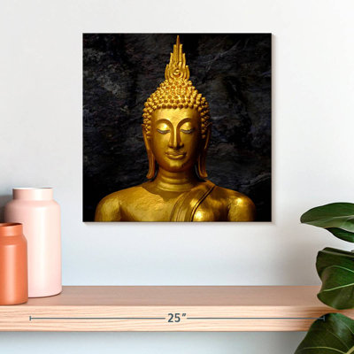 Tête de statue de Bouddha dorée Javetta