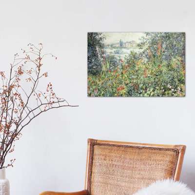 Flowers at Vetheuil; Fleurs a Vetheuil, 1881 by Claude Monet - 1 Piece Wrapped Canvas Painting