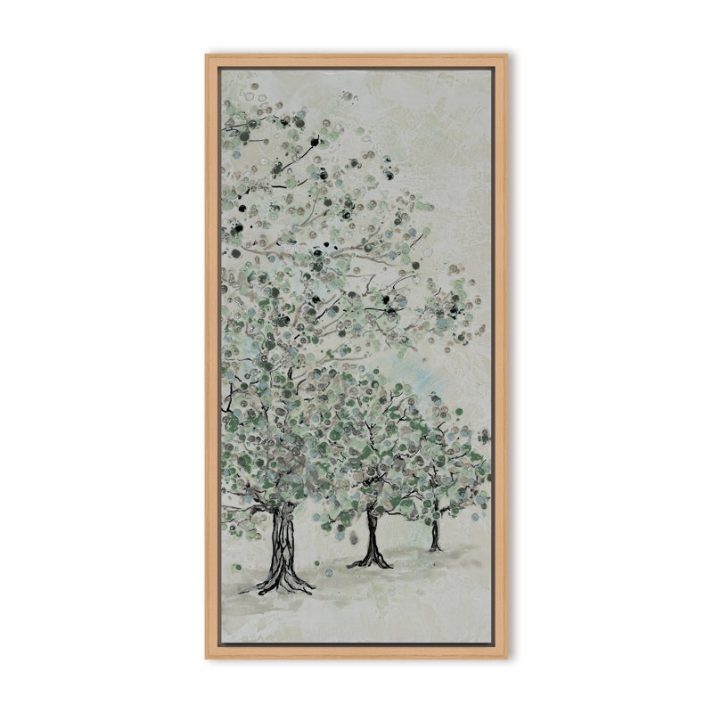 Nature Inspired "Dappled Canopy" Canvas Wall Art By , 48" H x 24" W, Framed Print, Beige