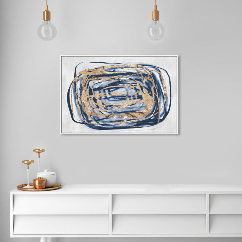 " Torbellino ", White Framed Canvas, 36" H x 24" W