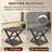 Patio Side Table, Weather Resistant Outdoor Square Coffee Table