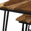 Tables gigognes en bois naturel avec base en fer moderne à 3 pieds