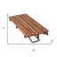 Banc de douche rectangulaire en teck brun 14 po x 26 po