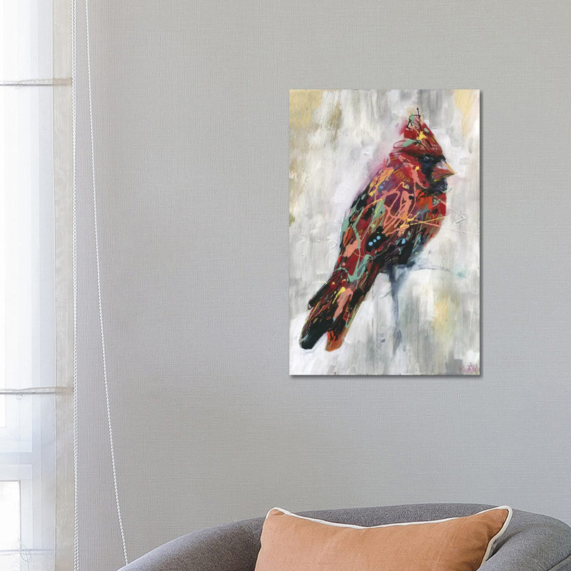 Ezra's Feathers 1 Piece Painting on Canvas, 66.04 cm H x 45.72 cm W x 1.91 cm D, Wrapped Canvas