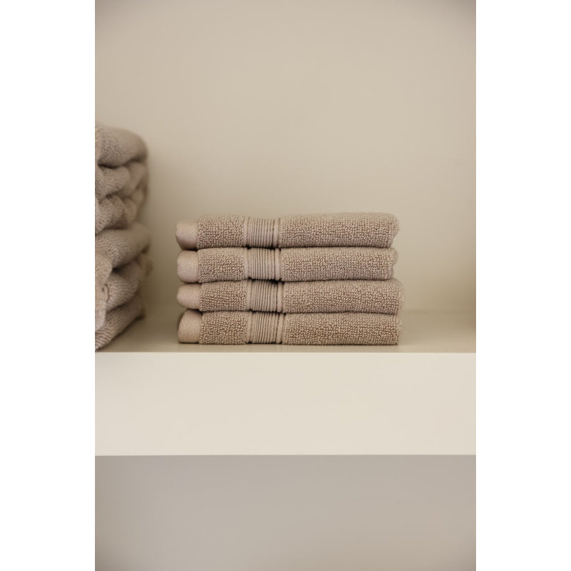 Luxe, Sand, Washcloths - 4 Pack