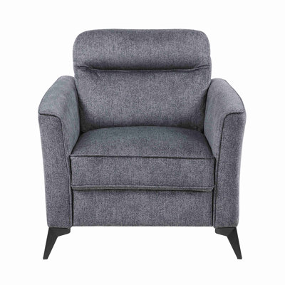 Chaise de salon moderne rembourrée en microfibre avec coussins confortables