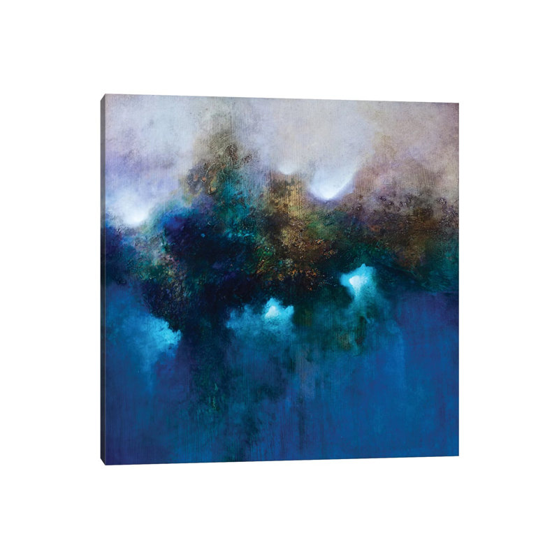 Blue Waters par Print, Toile tendue, Pas de tapis, H 37 po x l 37 po x P 1,5 po
