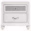 Table de chevet 2 tiroirs blanche