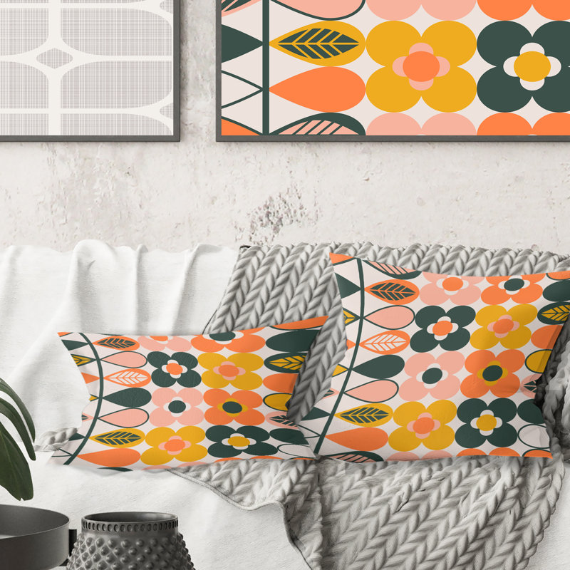 Coussin Botanical Retro Design II - Mid-Century