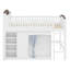 Lit mezzanine avec armoire de rangement et garde-robe-147809312