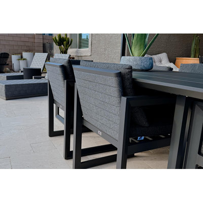 Outdoor Dining Set For 12 Aluminum Extra Long Patio Furniture Table And Chairs Set With All Weather Thick Cushion Rectangular Patio Dining Sets