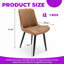 Ensemble de 4 chaises de salle à manger sans accoudoirs en cuir PU avec coussins épais et pieds en métal robustes-123167641