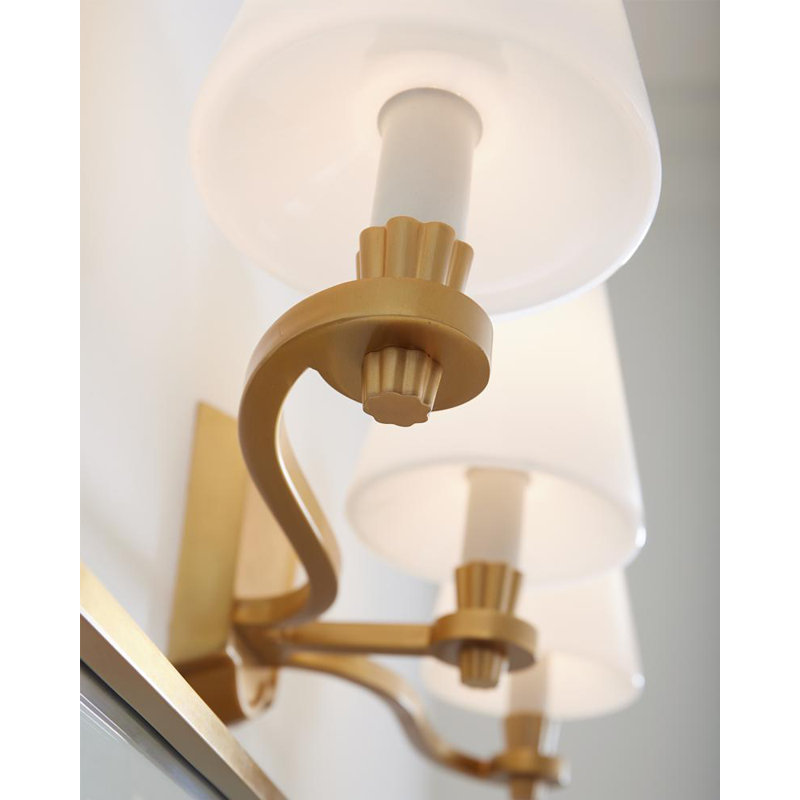 Paisley 3 - Light Vanity Light, Burnished Brass