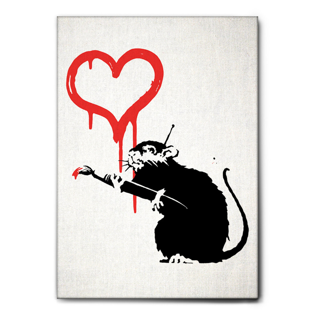 Leinwandbild Love Rat von Banksy