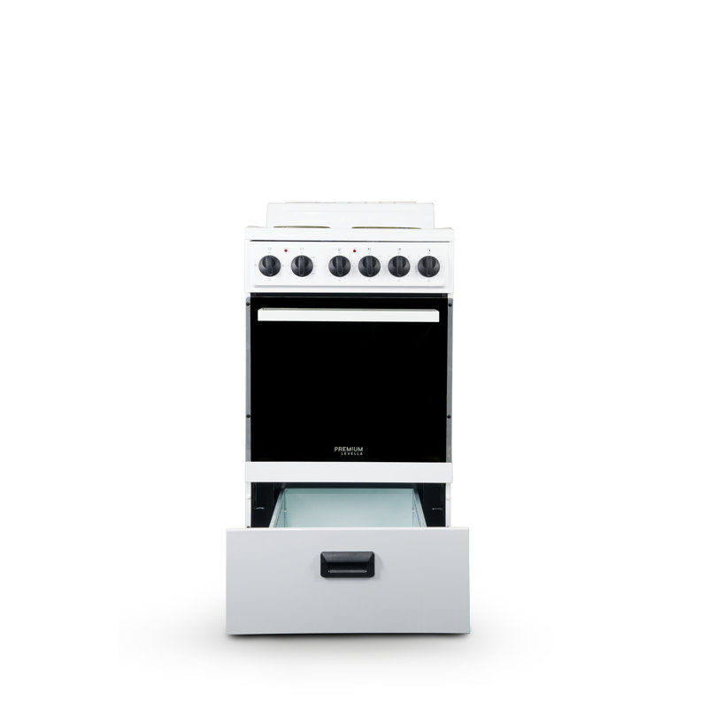 Premium White 20" Freestanding Electric Range with 4 Burners