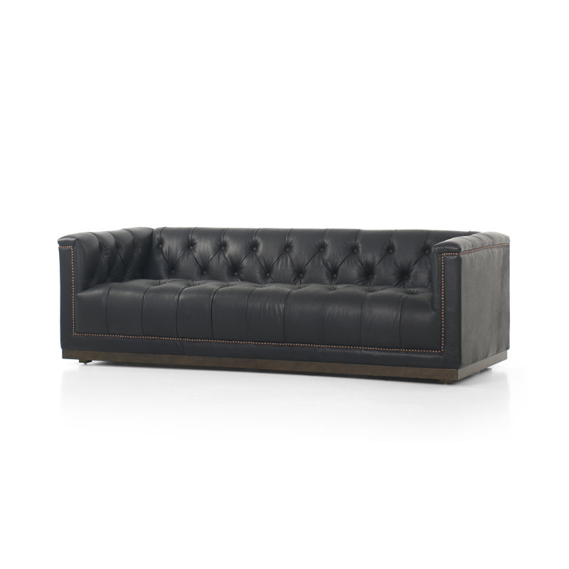 Maxx Sofa, Heirloom Black Genuine Leather