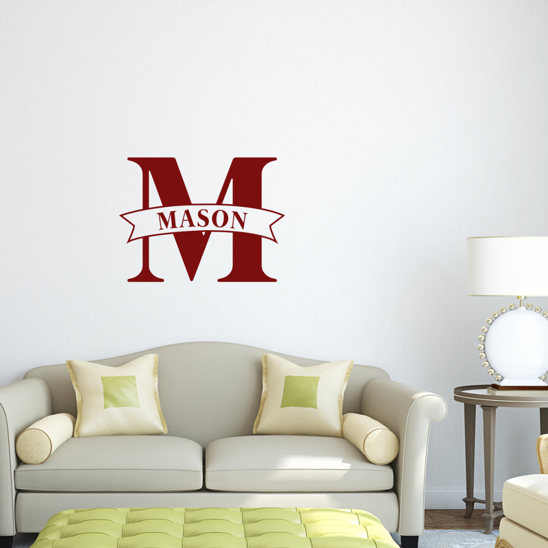 Text & Numbers Wall Decal, Cranberry, Yes