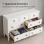 Commode 7 tiroirs Roundhill Furniture, finition blanche