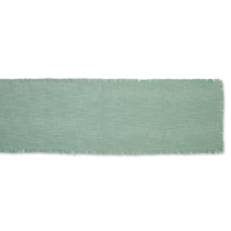 Chrishanna Solid Color 100% Cotton Table Runner, Jadeite