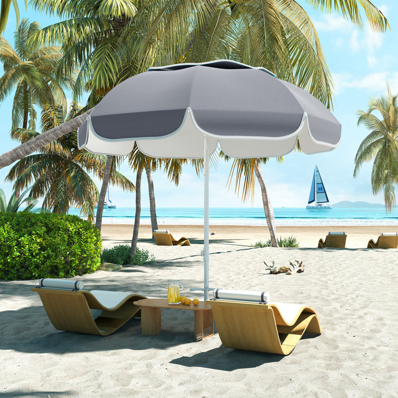 180cm Beach Parasol, Grey