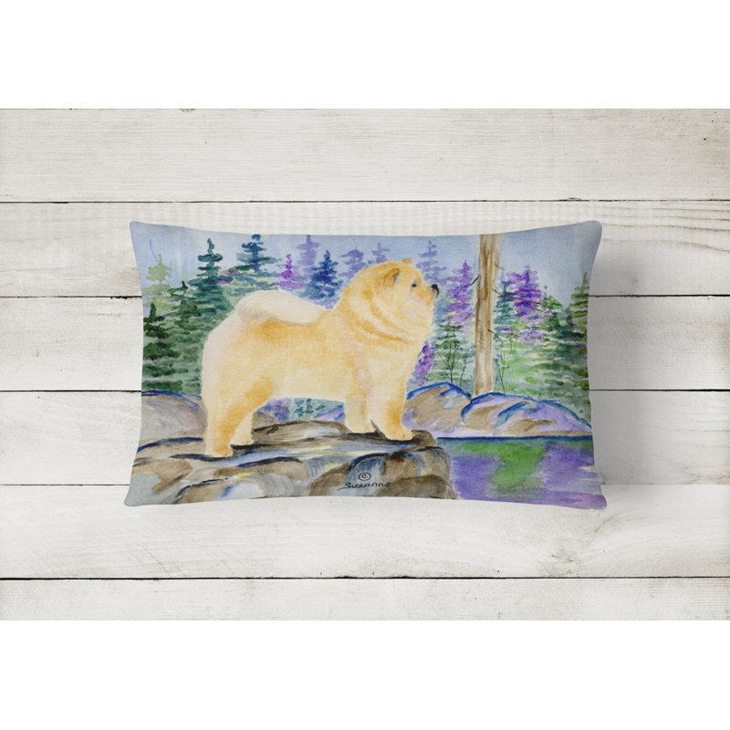 Chow Chow Outdoor Reversible Throw Pillow