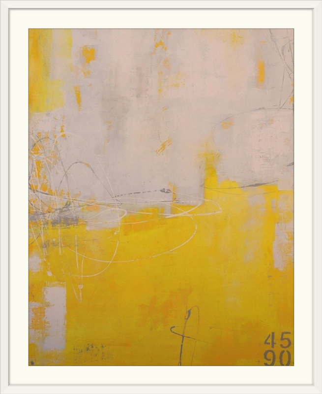 «Stone» par Frisco, impression, H 32 po x l 27 po x P 1 po, Cadre blanc