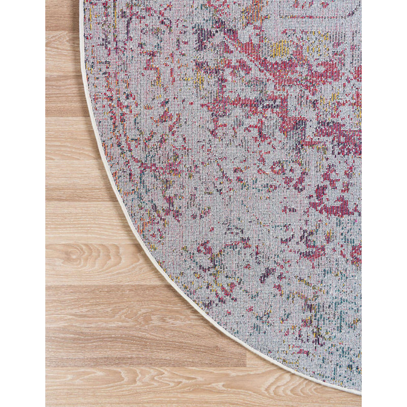 Round Oriental Area Rug, Oval 215.9cm x 304.8cm