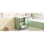 Rangement de salle de bain 36 pouces avec verre texturé gaufré, quatre tiroirs profonds, deux portes, tablette réglable, finition fraîche, poignées, étagères en verre à conception d'armoire sans couture, charnières, silencieux et lisse